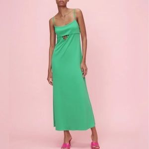 Zara Green Cutout Dress NWT - Long